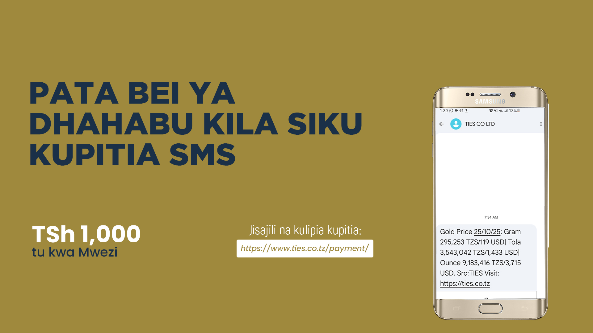 Why Gold Price SMS by TIES Is Essential for Every Miner